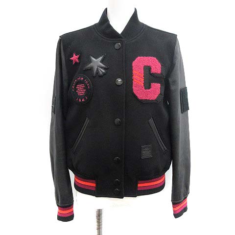 コーチ COACH スタジャン スタジアムジャンパー ジャケット 切替 XS 黒