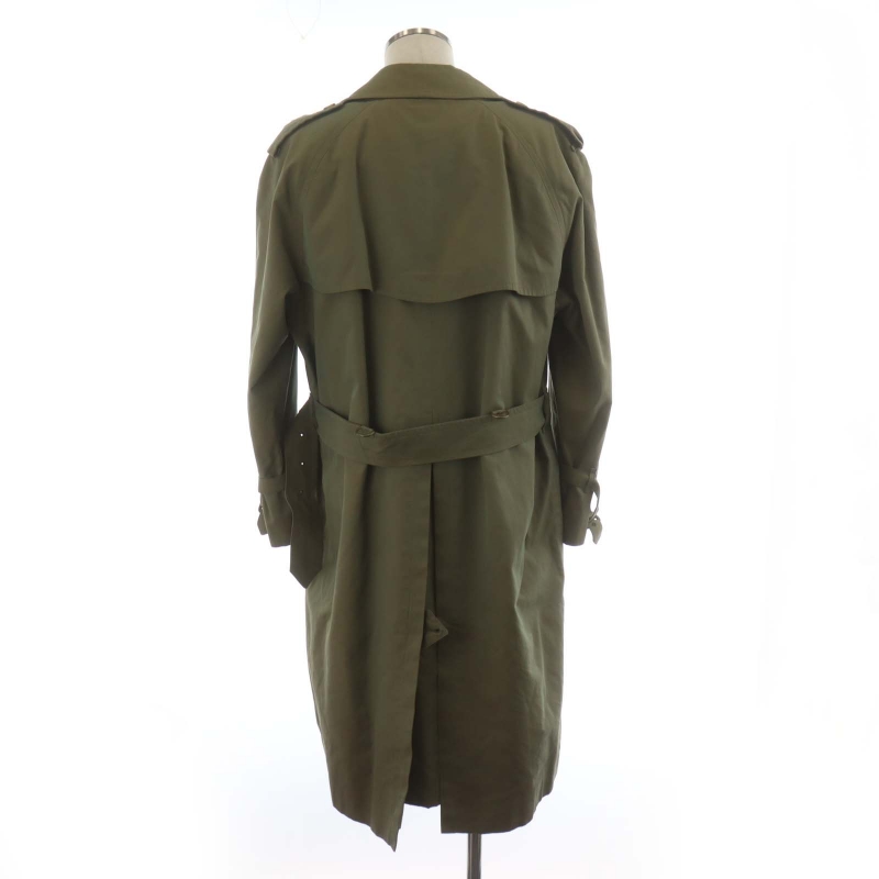 バーバリー ステンカラーコート ライナー付き ノバチェック カーキ