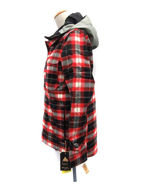 バートン BURTON ジャケット スノボウェア 中綿 チェック L 黒 赤 /KH