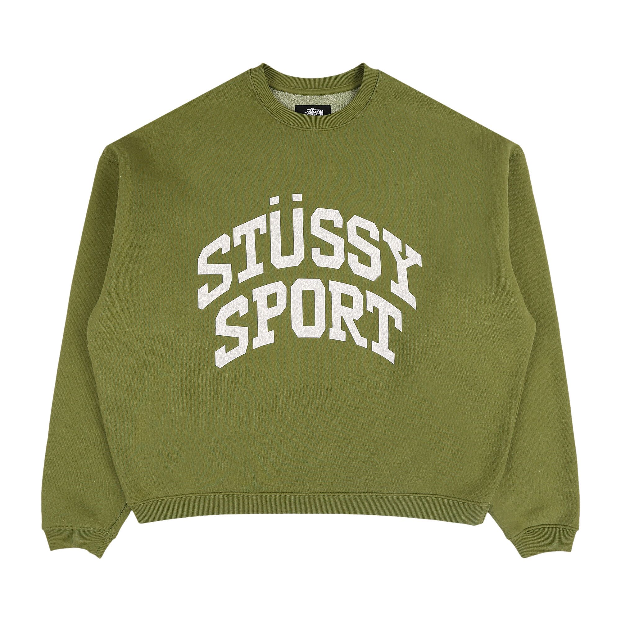 Buy Stussy Big Crackle Sport Crewneck 'Green' - 118537 GREE | GOAT
