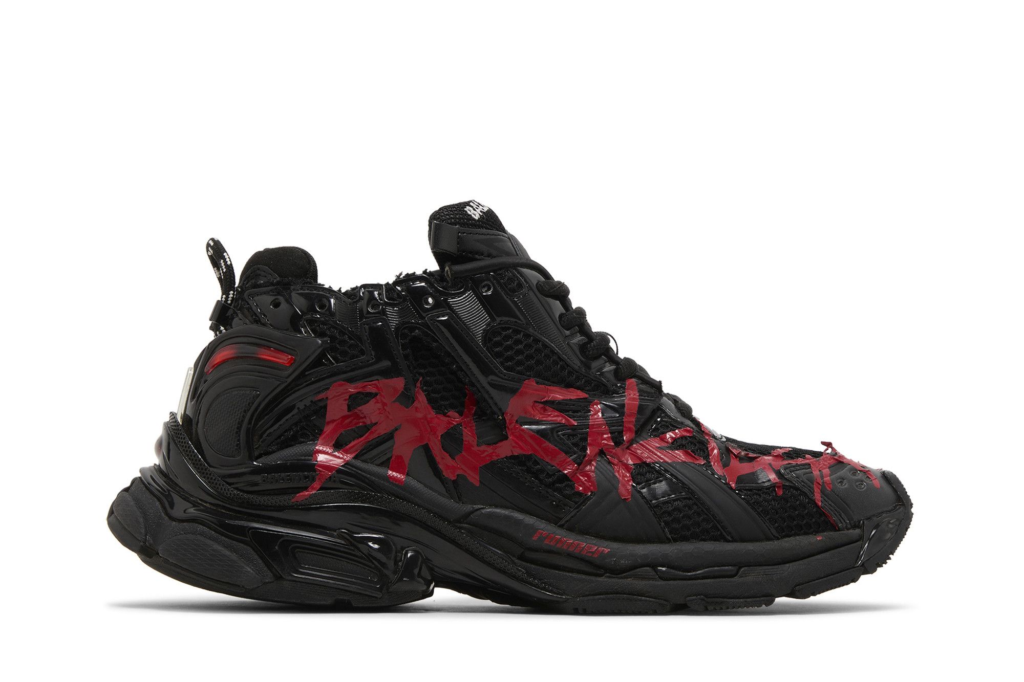 Buy Balenciaga Runner Sneaker 'Graffiti - Black Red' - 677403