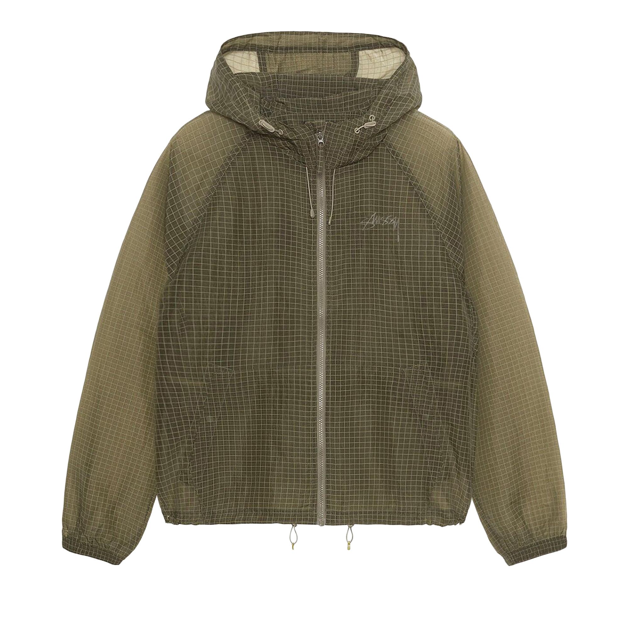 Buy Stussy Transparent Ripstop Beach Shell 'Olive' - 115779 OLIV