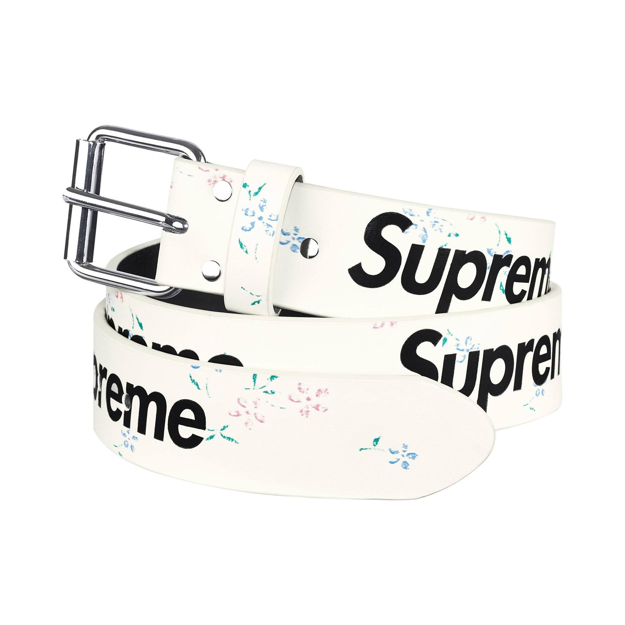 Buy Supreme Repeat Leather Belt 'Floral' - FW25A111 FLORAL | GOAT