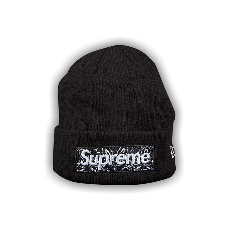 Buy Supreme x New Era Box Logo Beanie 'Black' - FW19BN4 BLACK | GOAT