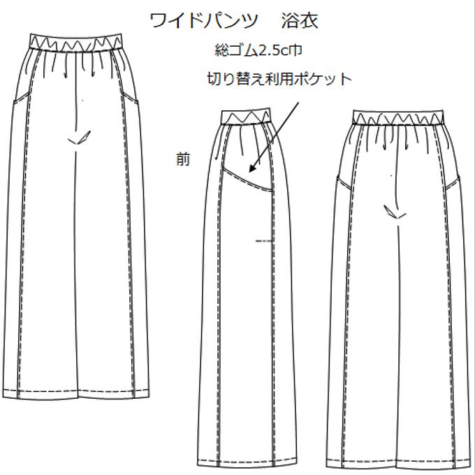 浴衣リメイク ワイドパンツ 型紙 - RYO-OTUKAI'S GALLERY | minne
