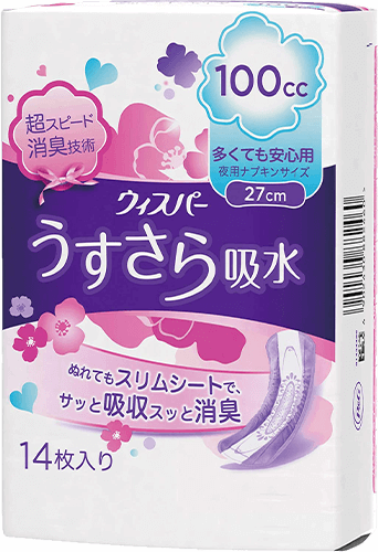 タメせる！P＆G Japan「ウィスパー うすさら吸水 100cc 27cm 14枚 ×5」