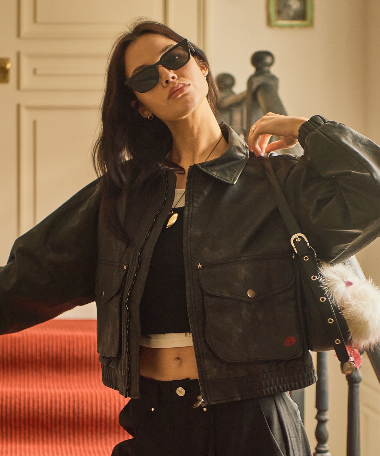 MUSINSA公式 | BITTERCELLS スターレザージャケット（ウォッシュド