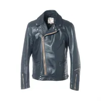 ルイスレザー レザー ライダースジャケット 42 メンズ ネイビー 441T