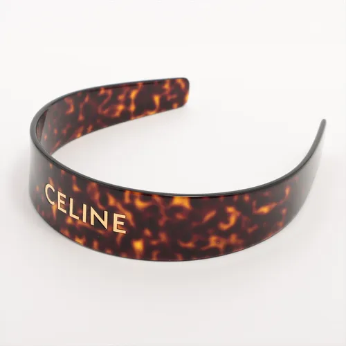 セリーヌ ロゴ プラスチック カチューシャ ブラウン Aランクの買取