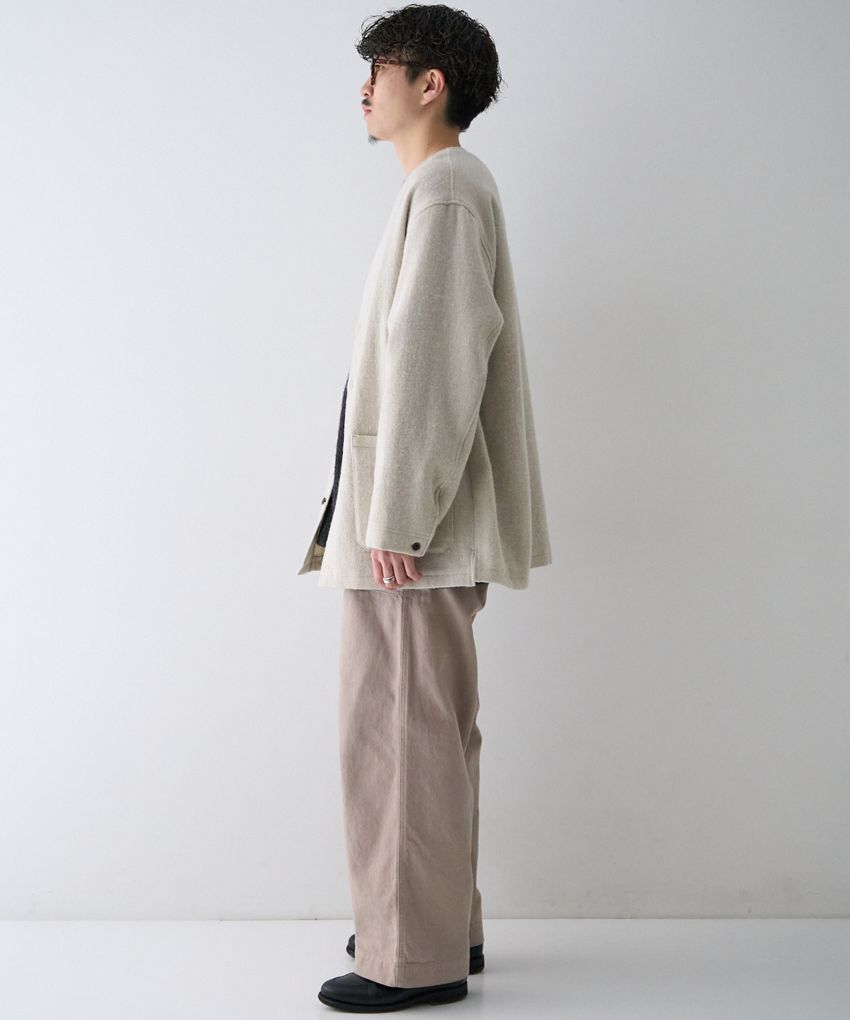 コットンリネン ギャバジン ミリタリートラウザーズ｜nest Robe