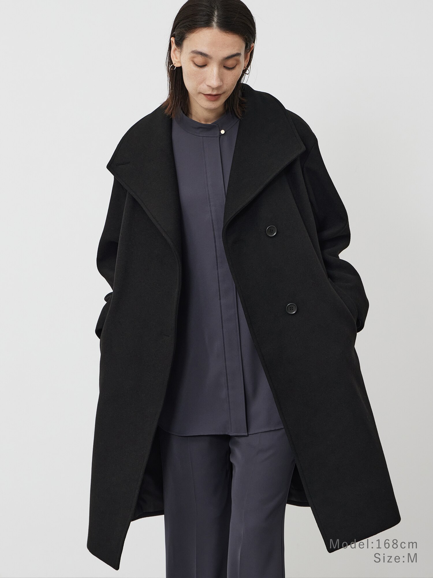 PLST(プラステ)公式 | ウールモッサ2WAYスタンドカラーコート