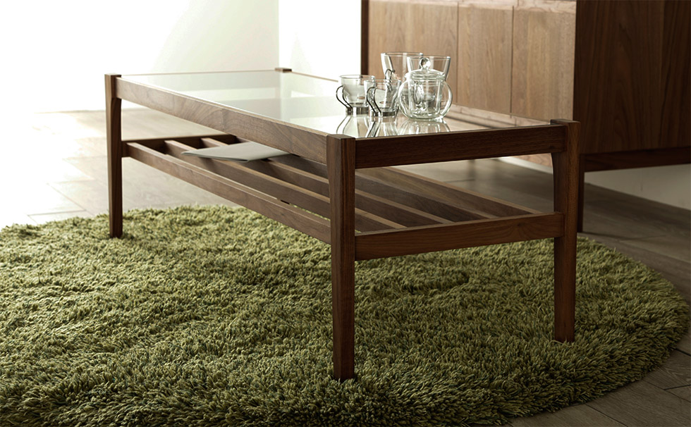 楽天市場】[refline / レフライン] ガラスセンターテーブル 120