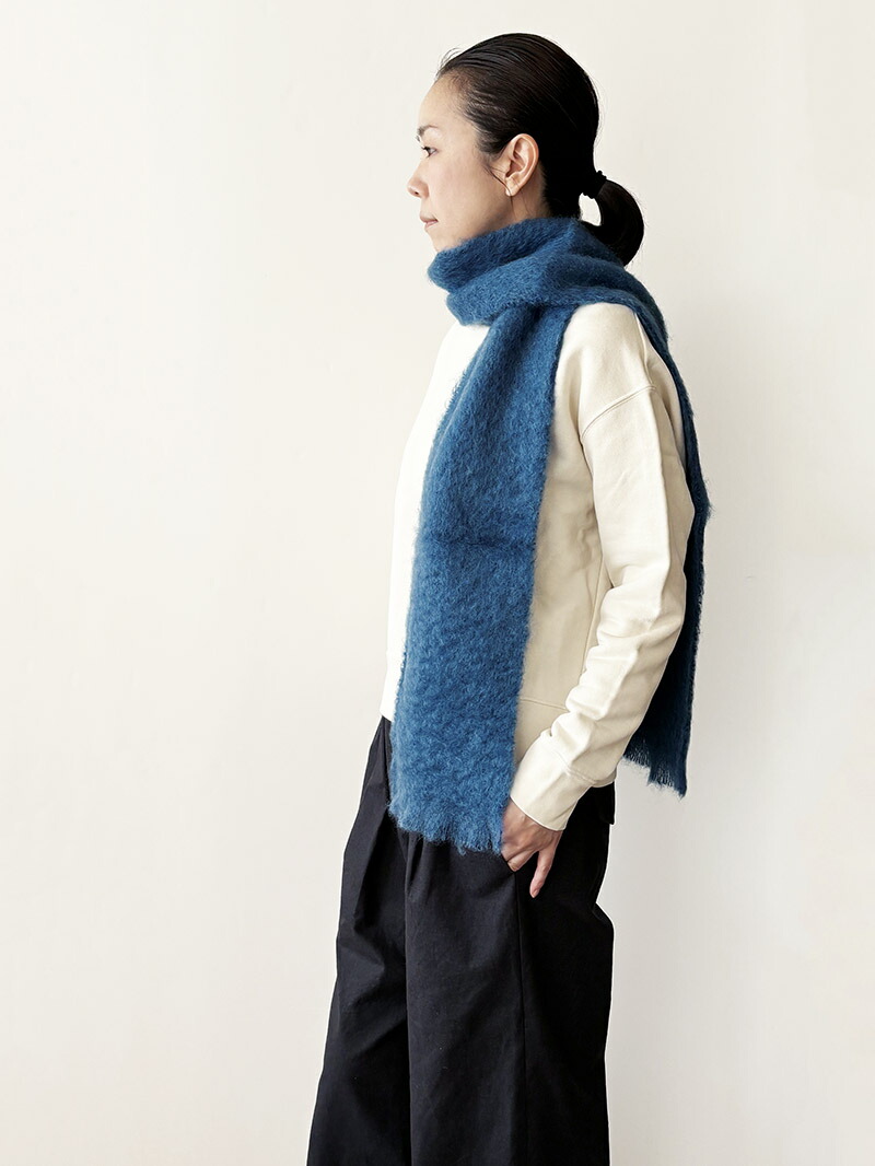 楽天市場】CINQ サンク モヘヤのマフラー 170×18 スペイン グレー