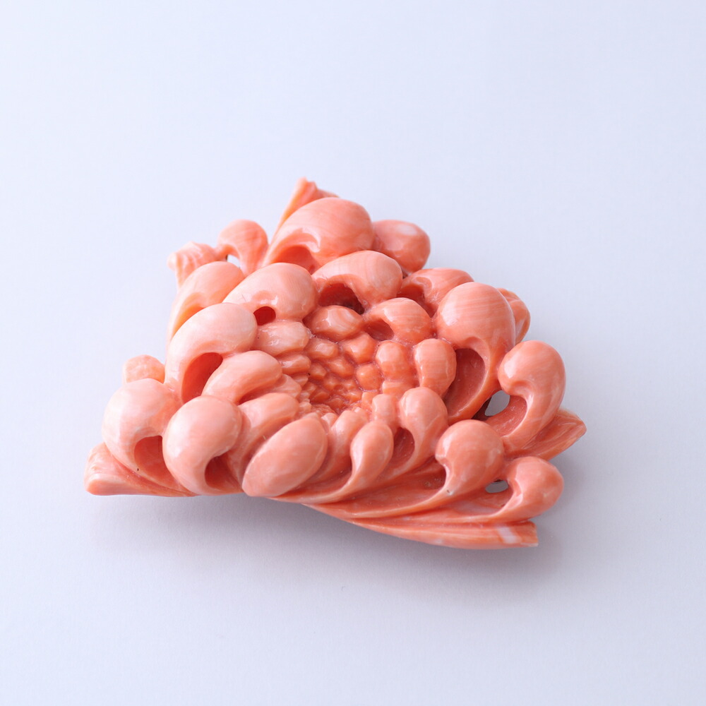 楽天市場】≪1年保証付き≫ 桃珊瑚 花びら 彫り 帯留め シルバー