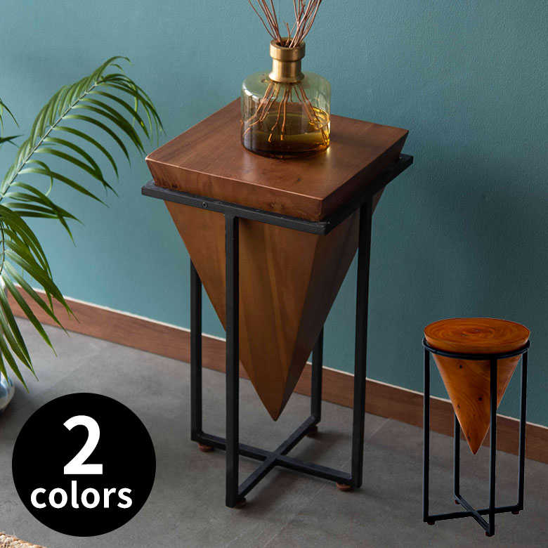 楽天市場】サイドテーブル コーヒーテーブル アイアン 木 W 25cm H