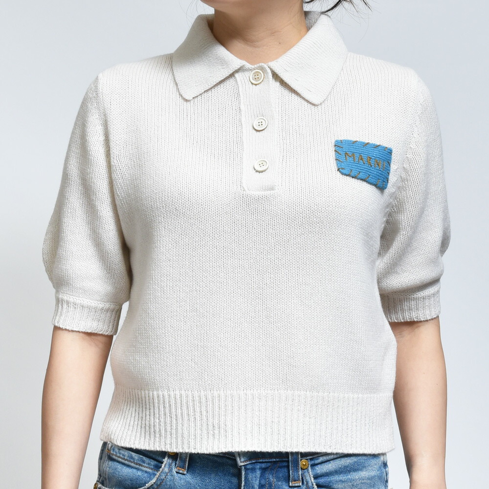 MARNI(マルニ)POMD0035E0/UFX325 カシミア製 マルニパッチポロ 正規品