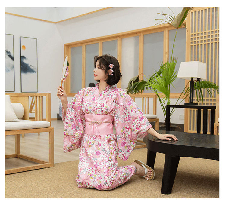 楽天市場】浴衣 レディース ピンク 桜柄 花柄 きれいめ フリーサイズ 2