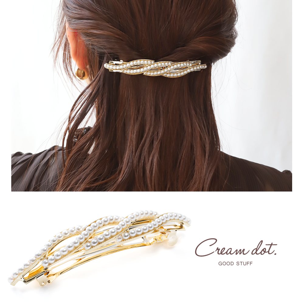 ゆうパケット】バレッタ ヘアクリップ 大きめ ヘアアクセサリー 髪留め