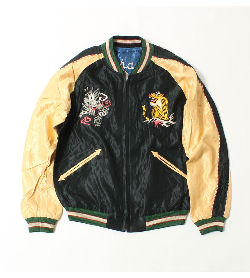 テーラー東洋(TAILOR TOYO) 刺繍リバーシブルスカジャン JAPAN MAP