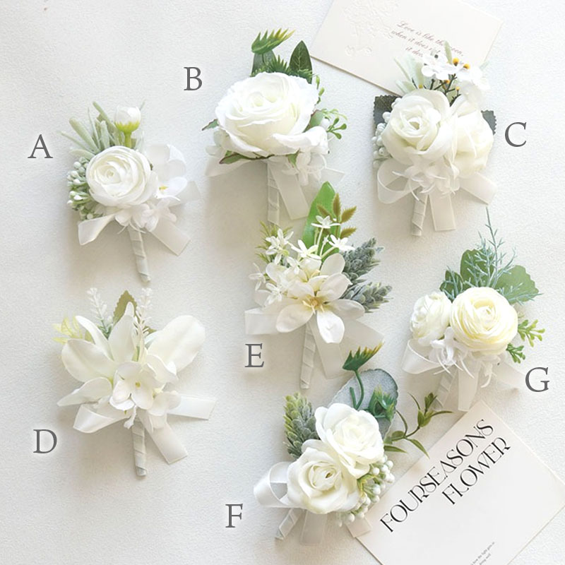 楽天市場】ブートニア ブーケとセットで半額に 選べる6種類 ブーケの