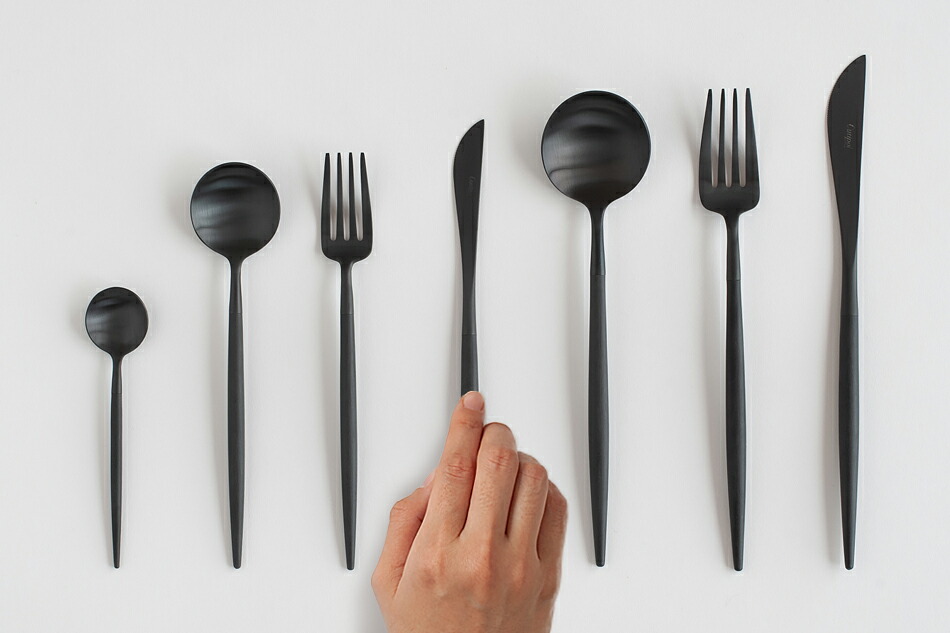 ゴア／GOA ブラック×ブラック カトラリー（クチポール／Cutipol