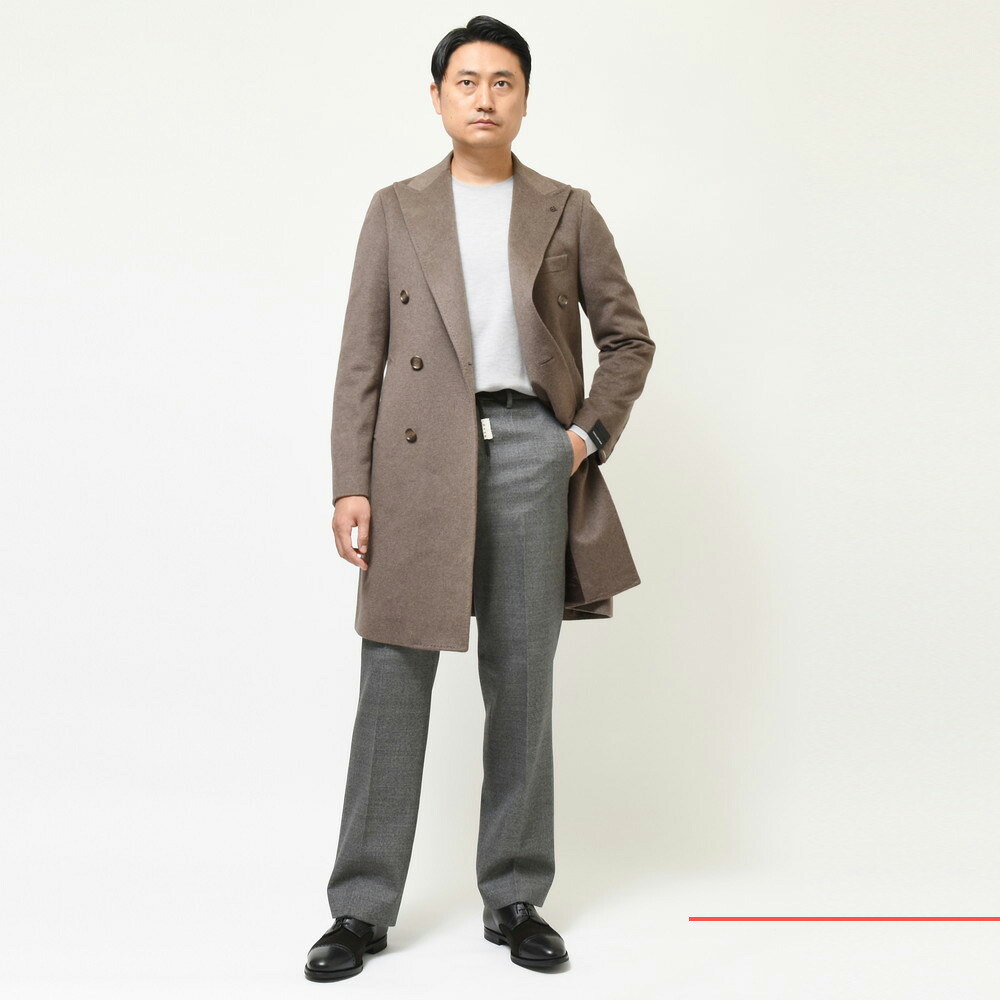 TAGLIATORE（タリアトーレ）カシミアフランネルダブルチェスター