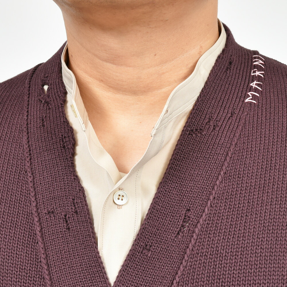 MARNI（マルニ）コットンダメージニットカーディガン CDMG0136Q0