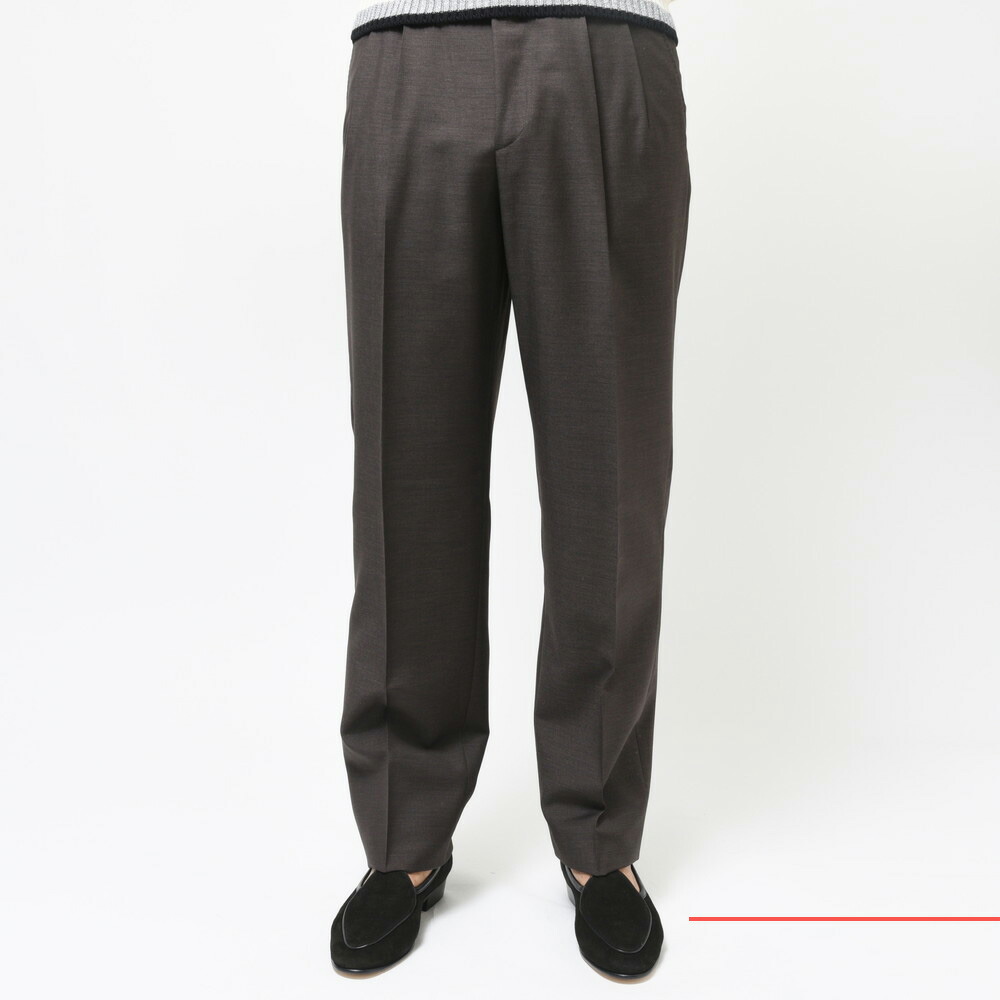 SALE】CARUSO（カルーゾ）ウールモヘアシルクソリッド2プリーツ