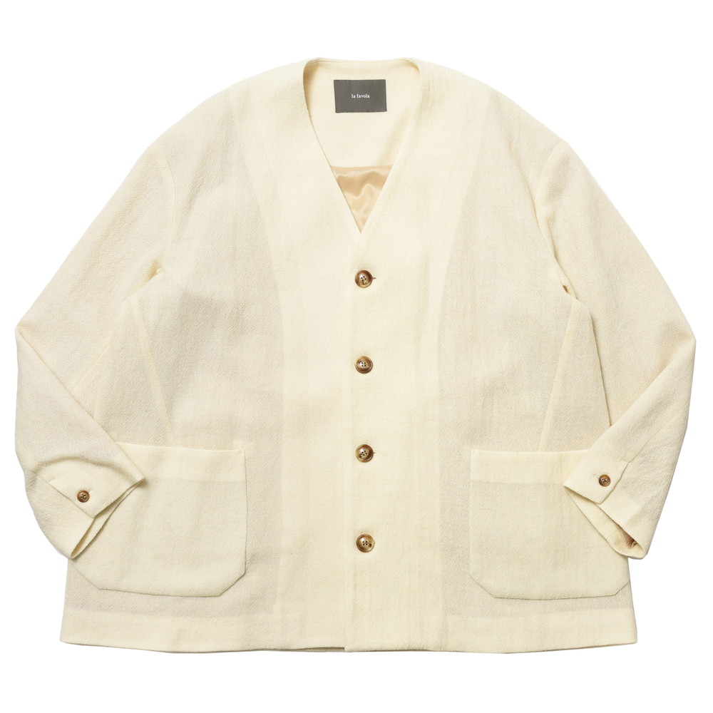 SALE】la favola（ラファーヴォラ）ライトウールノーカラー