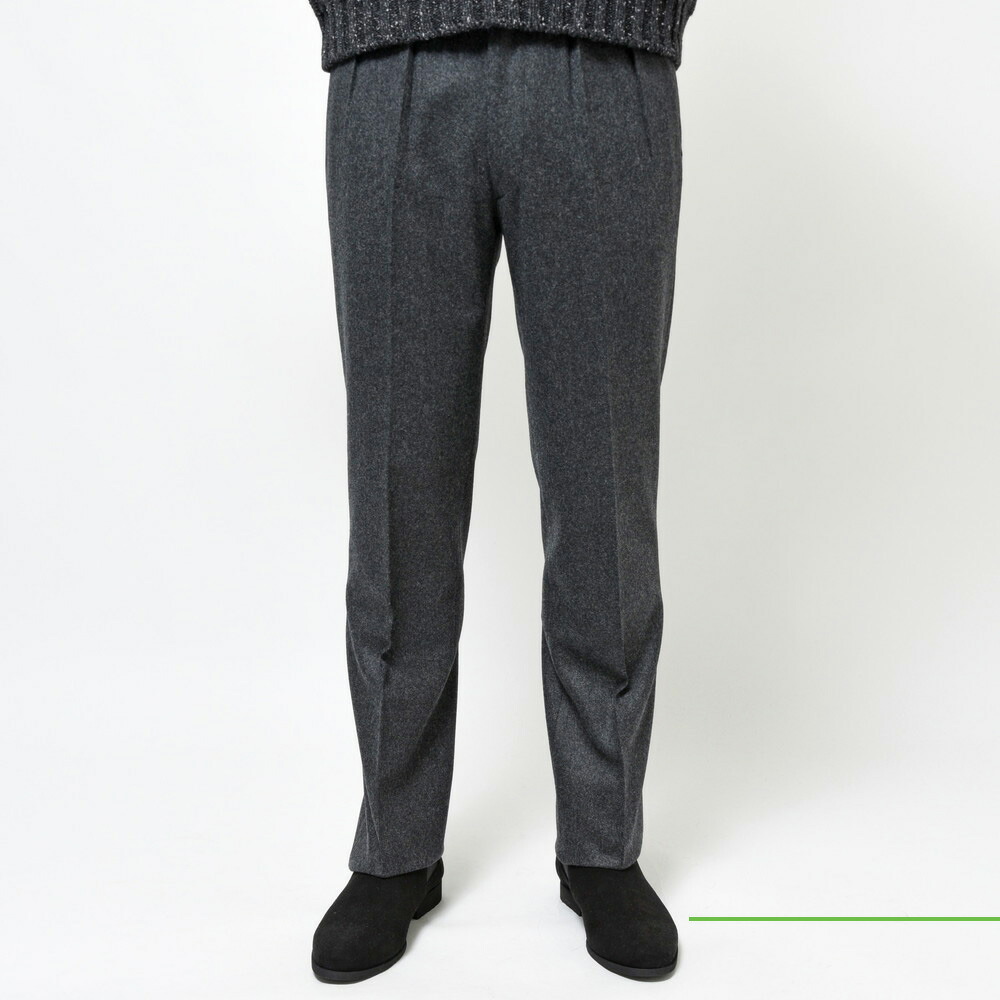 HEUGN（ユーゲン）Freddie ウールフランネル2インプリーツテーパード