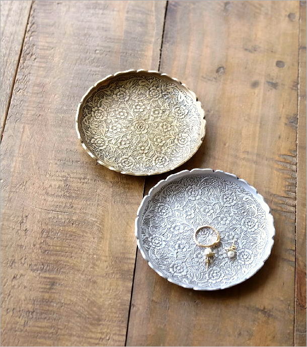 楽天市場】プレート トレー 真鍮 トレイ おしゃれ 花びら 小物 皿 小物