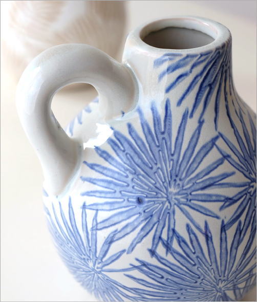 楽天市場】花瓶 陶器 おしゃれ シノワズリ フラワーベース レトロ