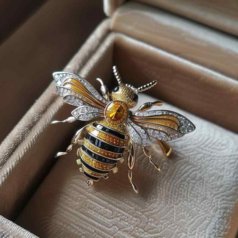 楽天市場】ブローチ レディース 高級感 貴金属 蜂モチーフ ジルコニア