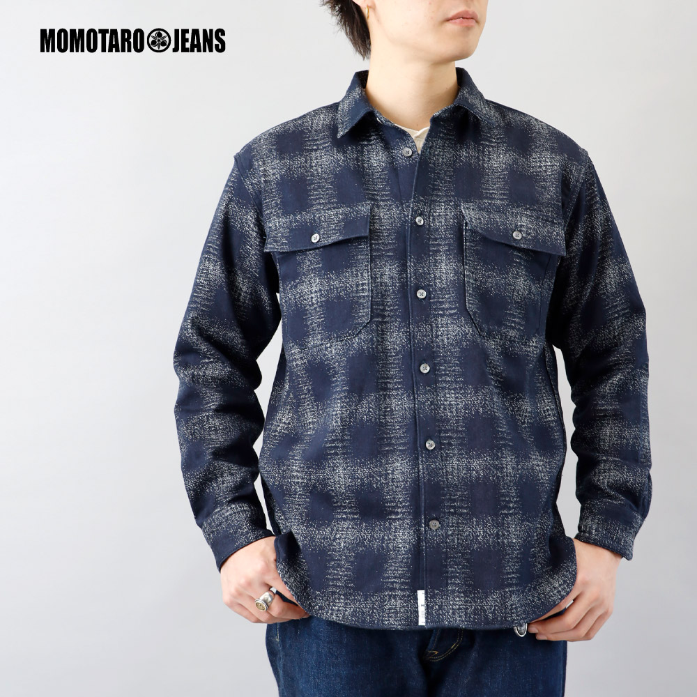 楽天市場】MOMOTARO JEANS 桃太郎ジーンズ ジャガードシャツ MXL-S1024