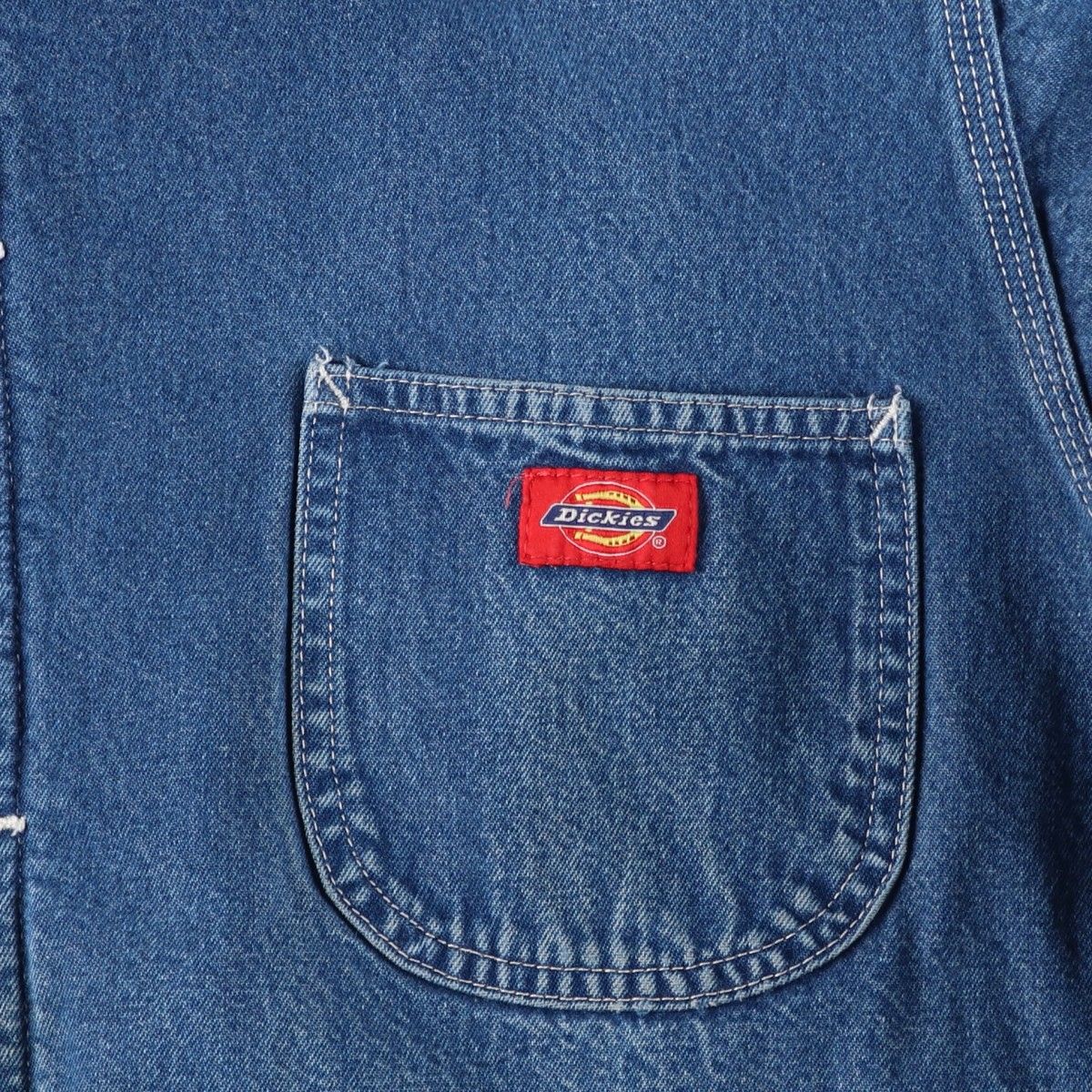 古着 ディッキーズ Dickies 中綿入り デニムカバーオール メンズXL相当