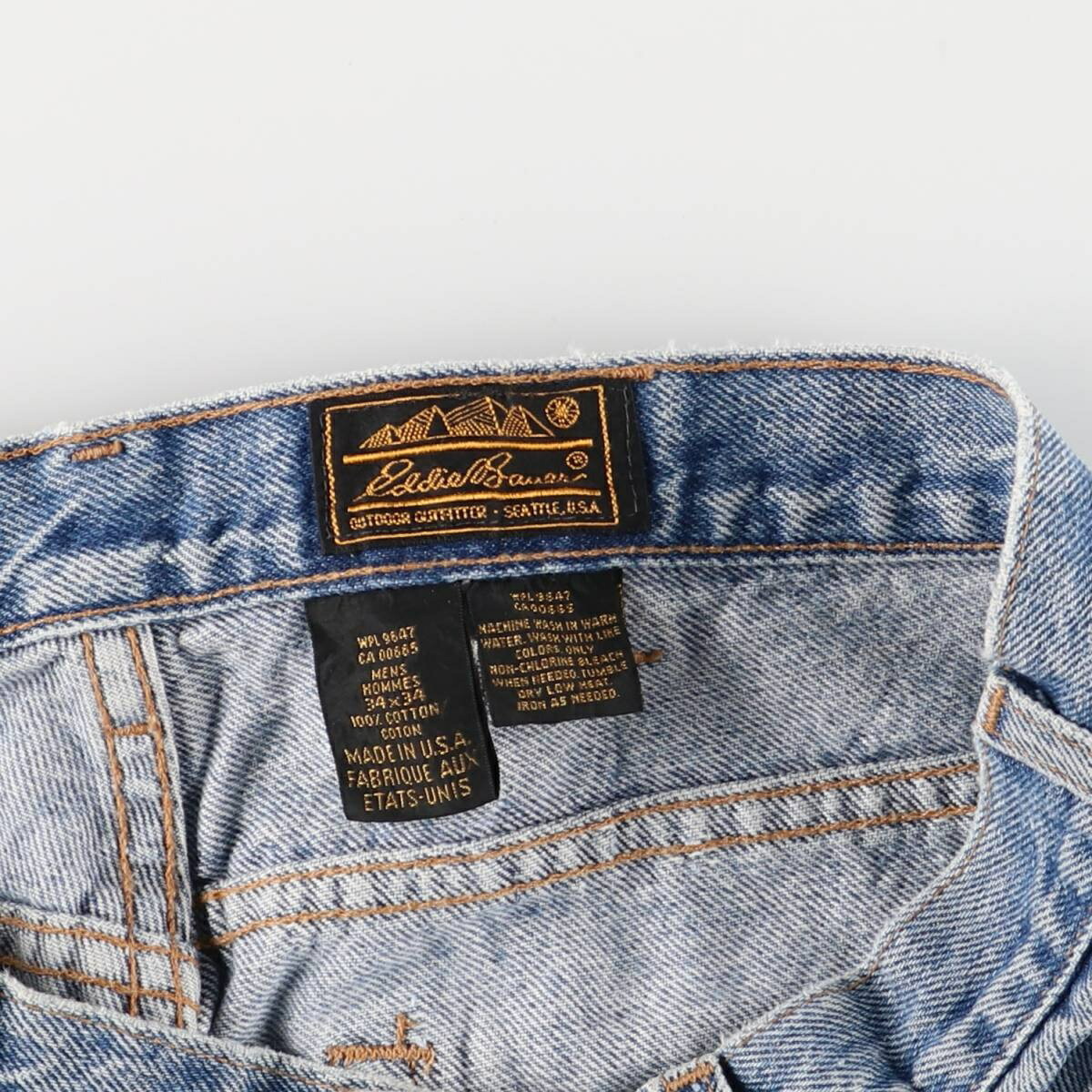 古着 80～90年代 エディーバウアー Eddie Bauer 黒タグ ストレート