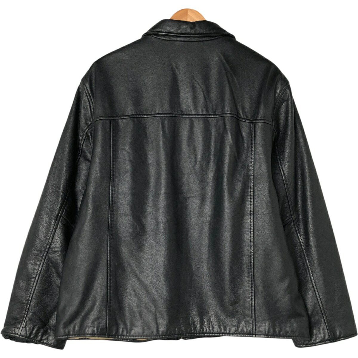 古着 ドッカーズ DOCKERS スイングトップタイプ レザーブルゾン メンズ