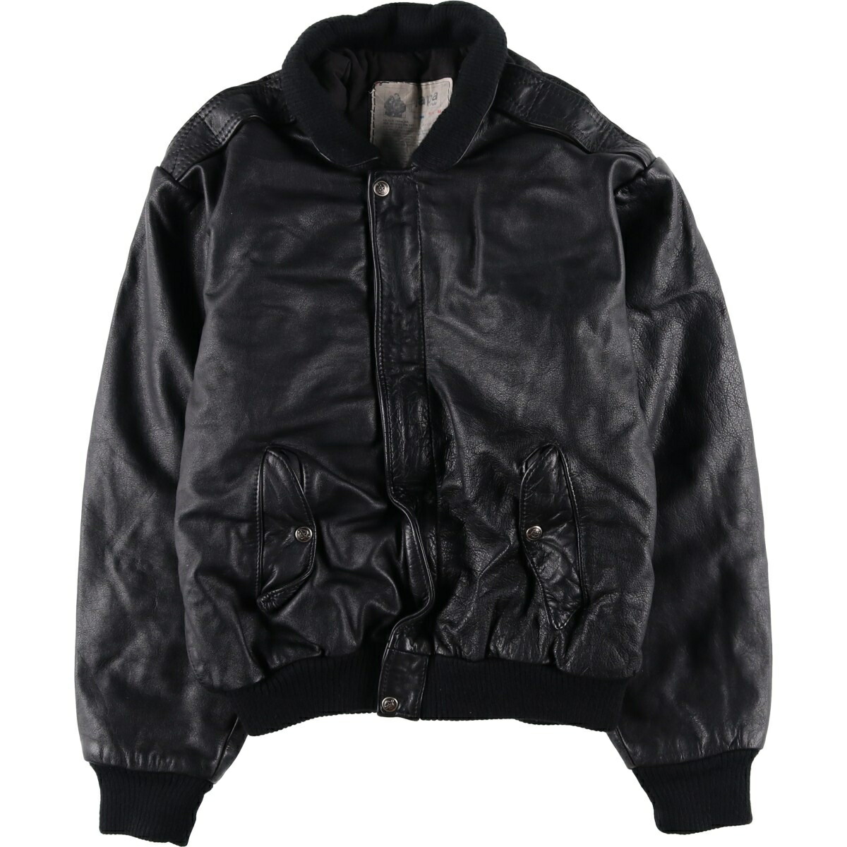 古着 Japa le cuir A-2タイプ 中綿入り レザーフライトジャケット