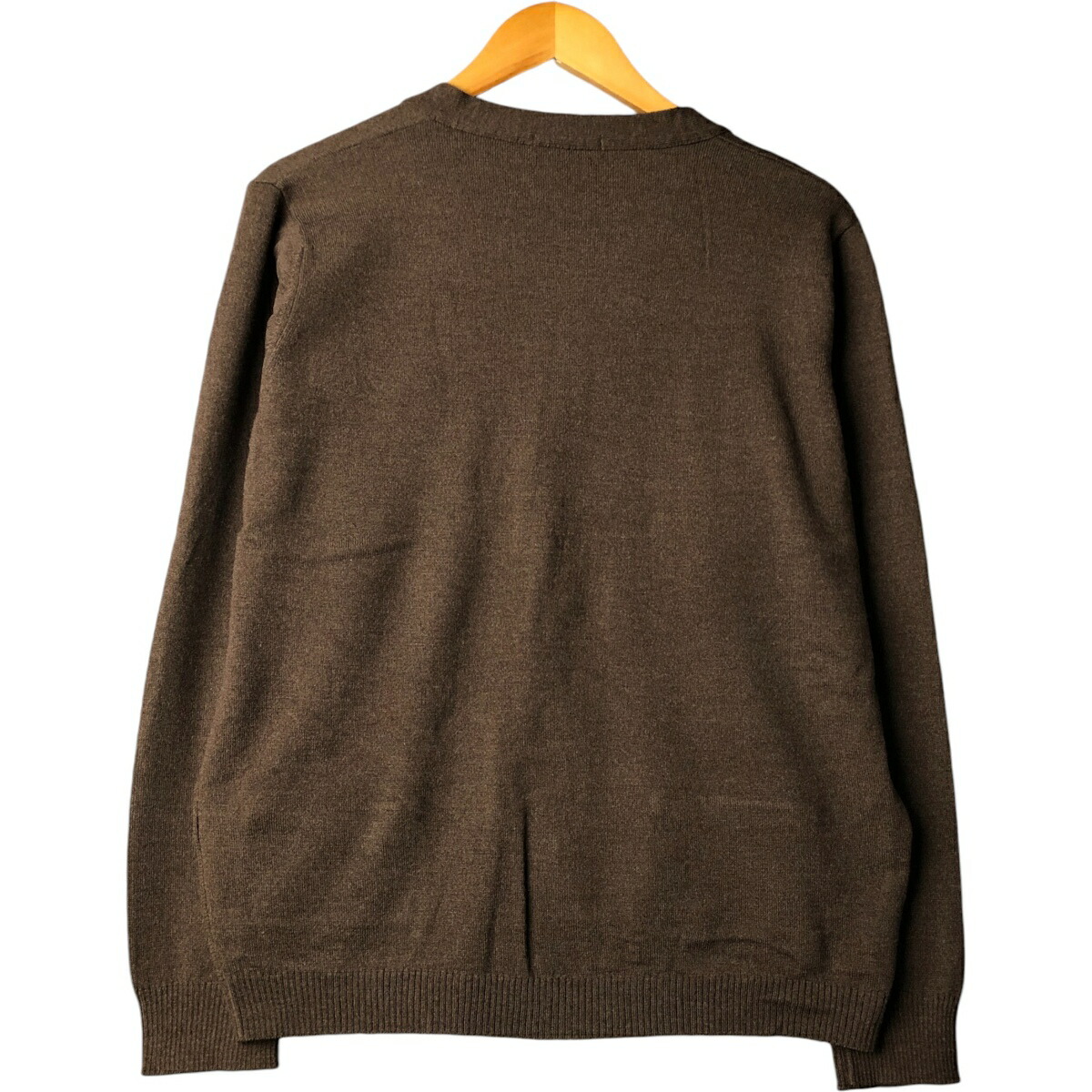 LA9027 イブサンローラン ニットカーディガン 茶色 ウール100％ M程度