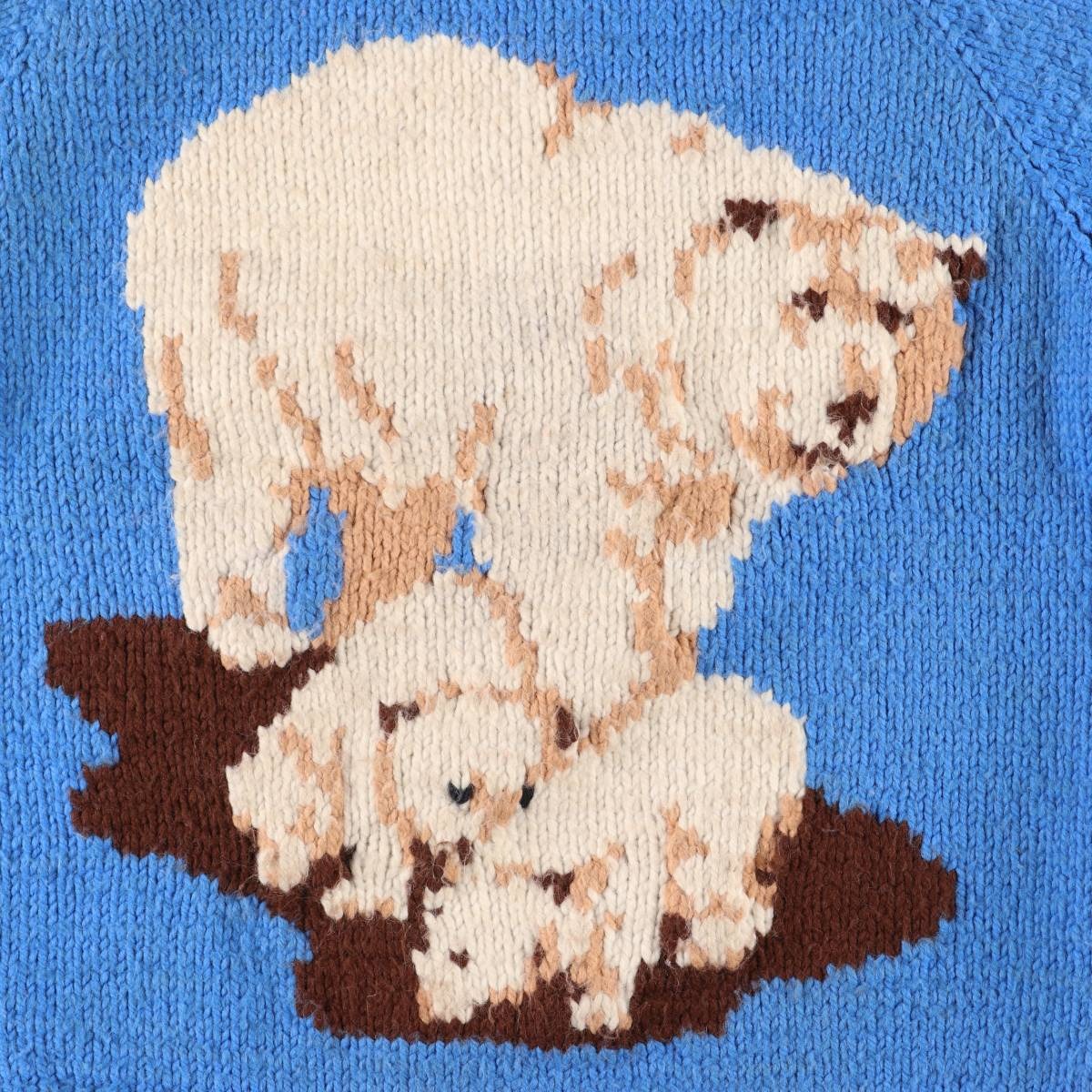 古着 60年代～ MADE WITH LOVE BY MOM シロクマ柄 カウチンセーター