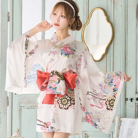 楽天市場】浴衣 ドレス ミニ 大人 着物 和風 花魁 コスプレ よさこい