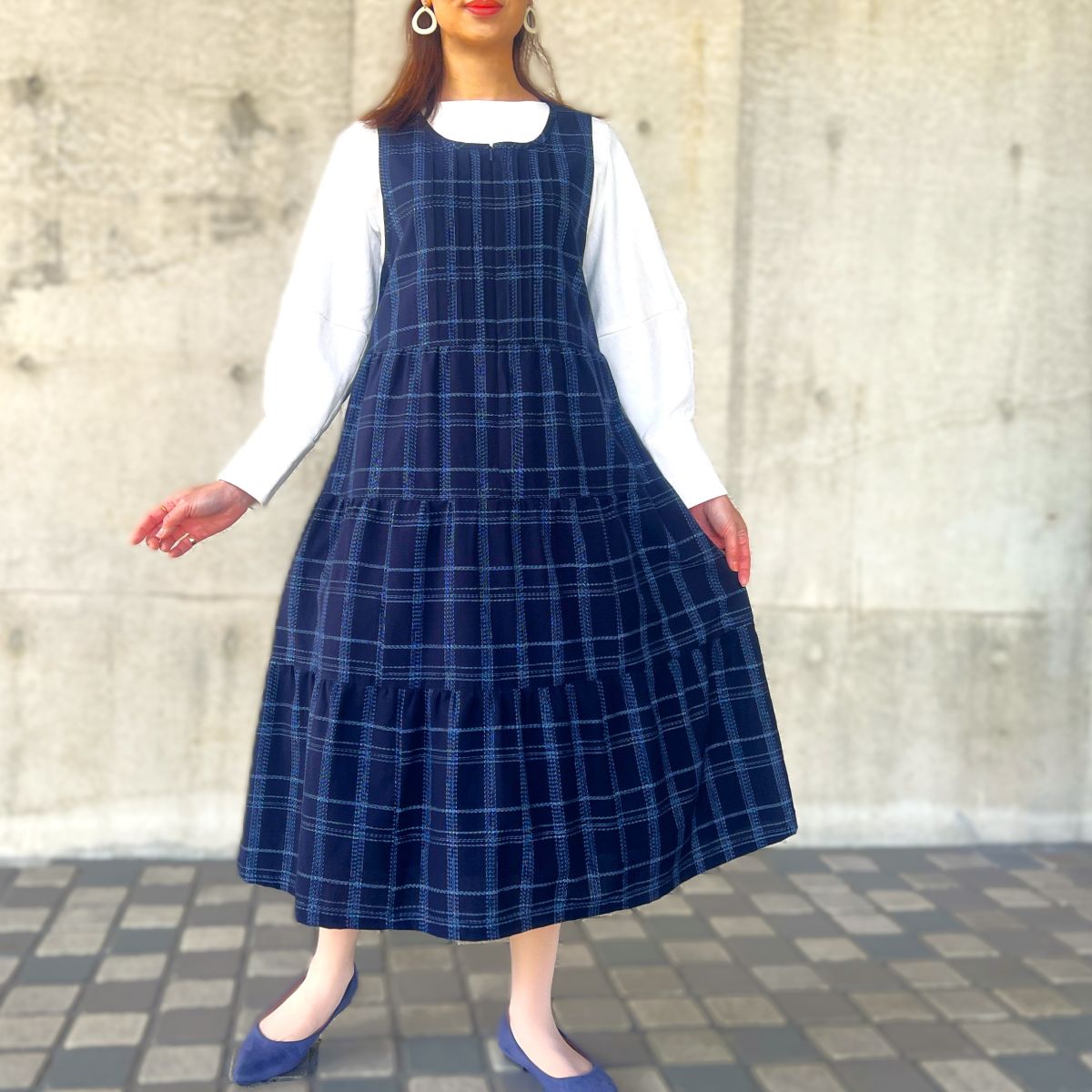 楽天市場】【久留米絣ジャンパースカート】ミセス50代60代綿100