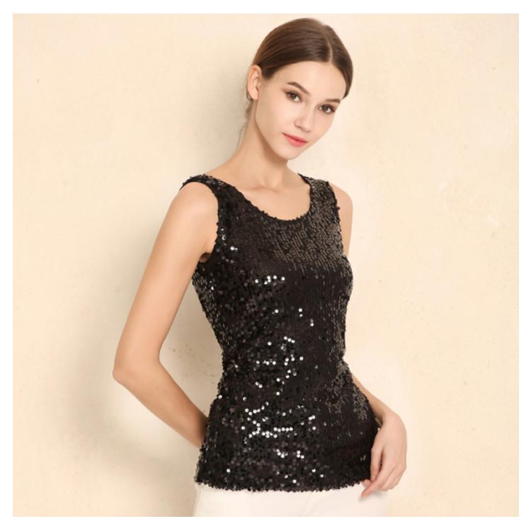 楽天市場】キラキラMAX!!スパンコールトップス タンクトップ ダンス