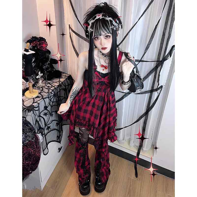 楽天市場】パンク ロリータ ゴスロリ サブカル ゴシック 赤黒 チェック