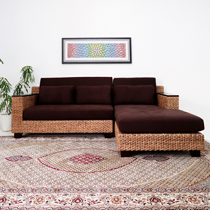 楽天市場】ウォーターヒヤシンス デイベットソファー カウチソファー L