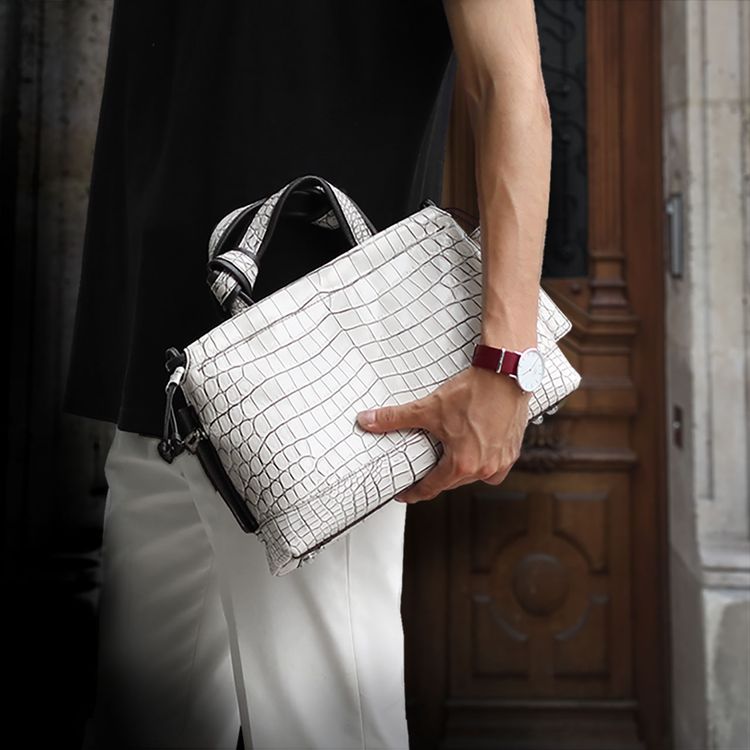 楽天市場】【4h限定20%off】クロコダイル ハンドバッグ メンズ 日本製