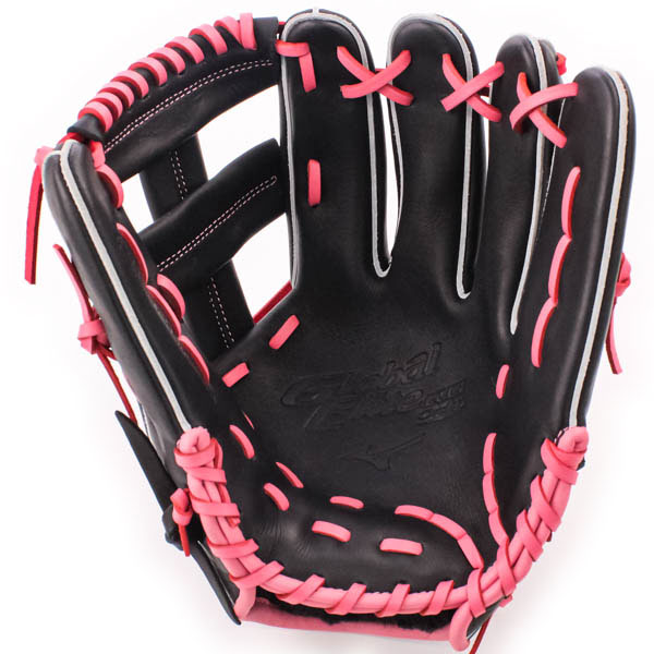 食*ん様 Mizuno 軟式グローブ 黒/ピンク 右利き用 ミズノ軟式 グローブ