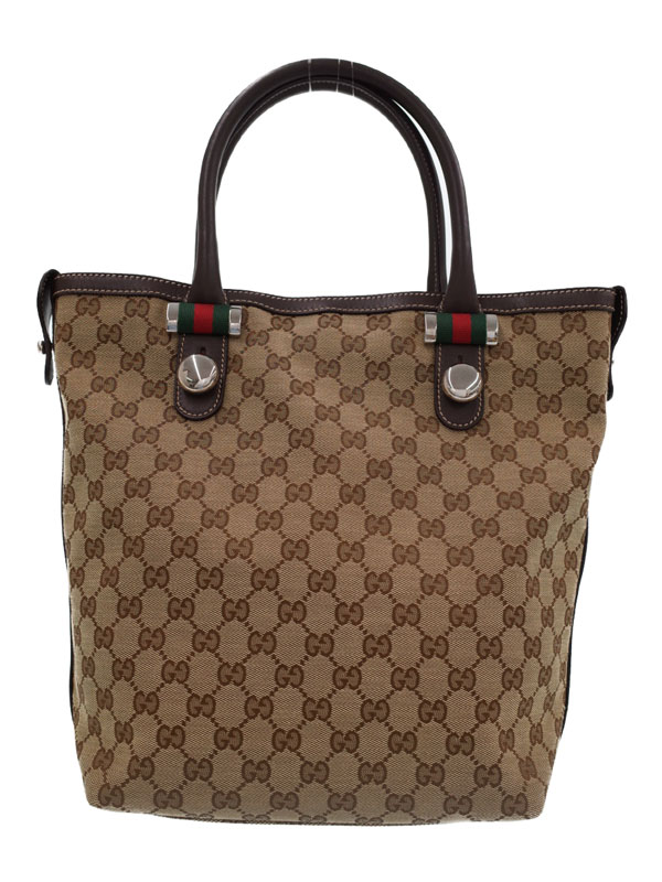 GUCCI】【ウェブ】グッチ『シェリーライン GGキャンバス トートバッグ