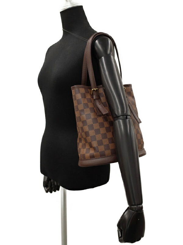 LOUIS VUITTON】【バケツ型バッグ】【ポーチ付】ルイヴィトン『ダミエ