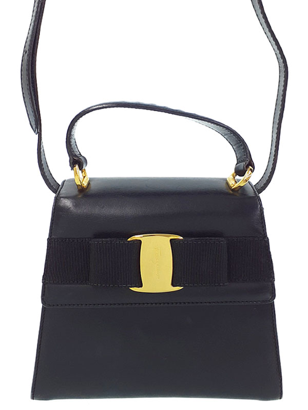Salvatore Ferragamo】フェラガモ『ヴァラ リボン 2WAYハンドバッグ